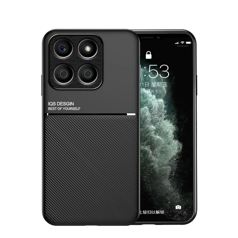 Фото Магнитный автомобильный чехол для Honor X8B, встроенная Магнитная пластина, противоударный жесткий чехол для Huawe Honor X8B №4