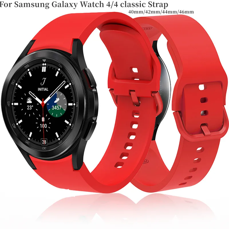 

Watch Strap For Samsung Watch 4 44mm 40mm Correa Smartwatch Band For Samsung Galaxy Watch 4 Classic 42mm 46mm Silicone Bracelet