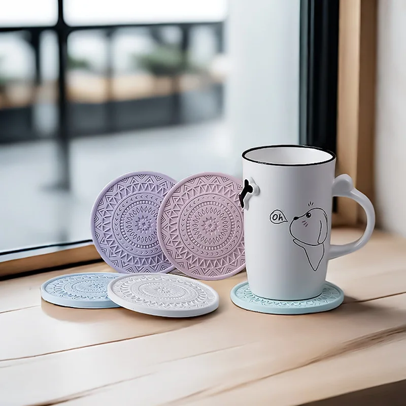 1 шт. круглые впитывающие подставки из диатомита влагостойкий коврик для чашки