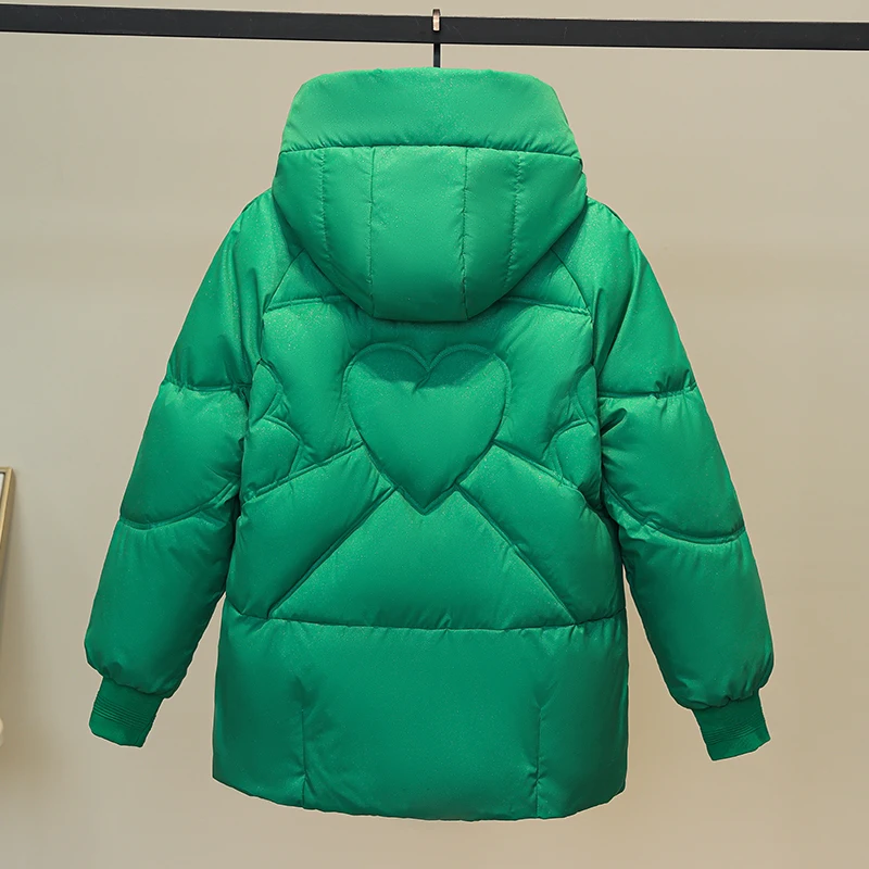 Winter Jacket Women Overcoat Thick Down Cotton Padded Short Parkas Mujer Oversize Casual Hooded Bubble Coat Female