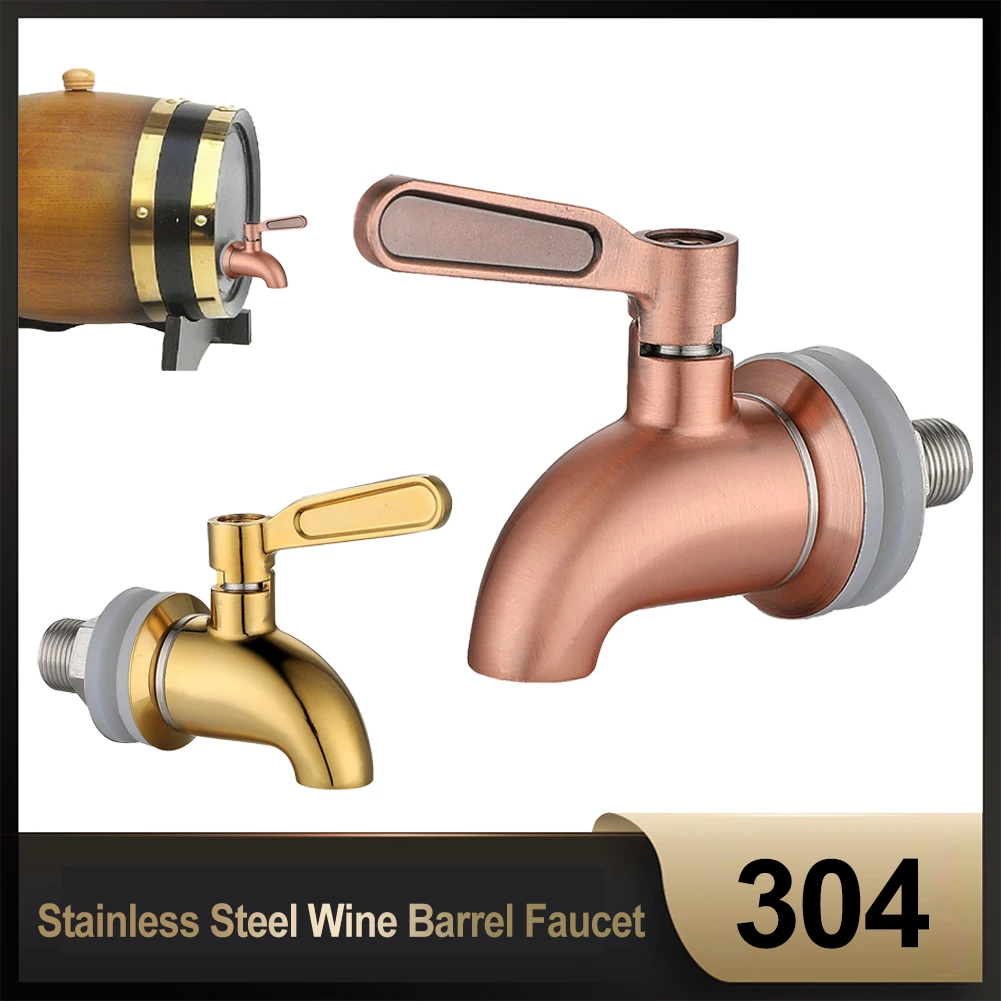 

1PC 304 Stainless Steel Beverage Drink Dispenser Wine Barrel Spigot Water Faucet Tap Wine Bottles Juice Machines Tap
