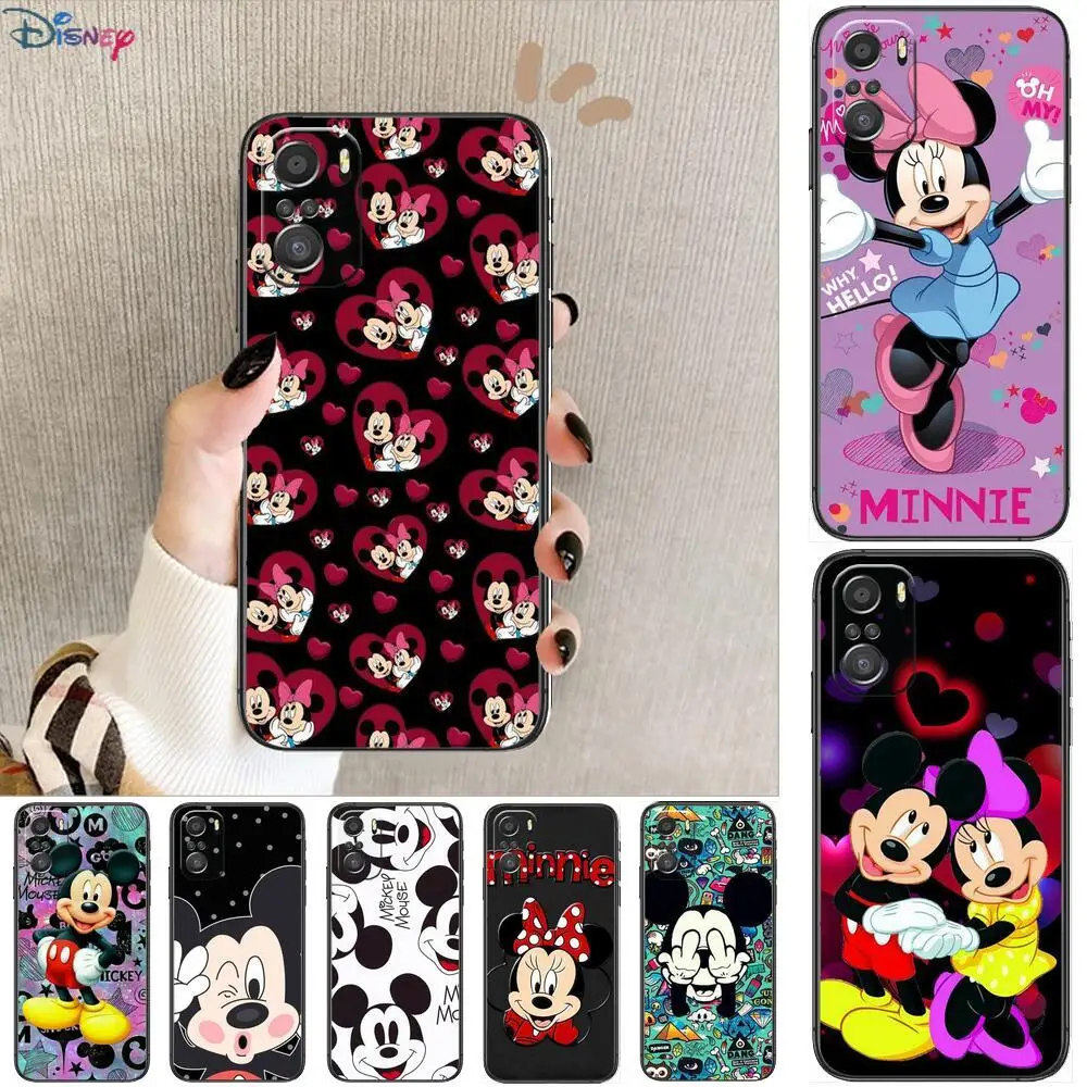 

Mickey and Minnie Phone Case For xiaomi redmi 11 Lite pro Ultra 10 9 8 MIX 4 FOLD 10T Black Cover Silicone Back Prett