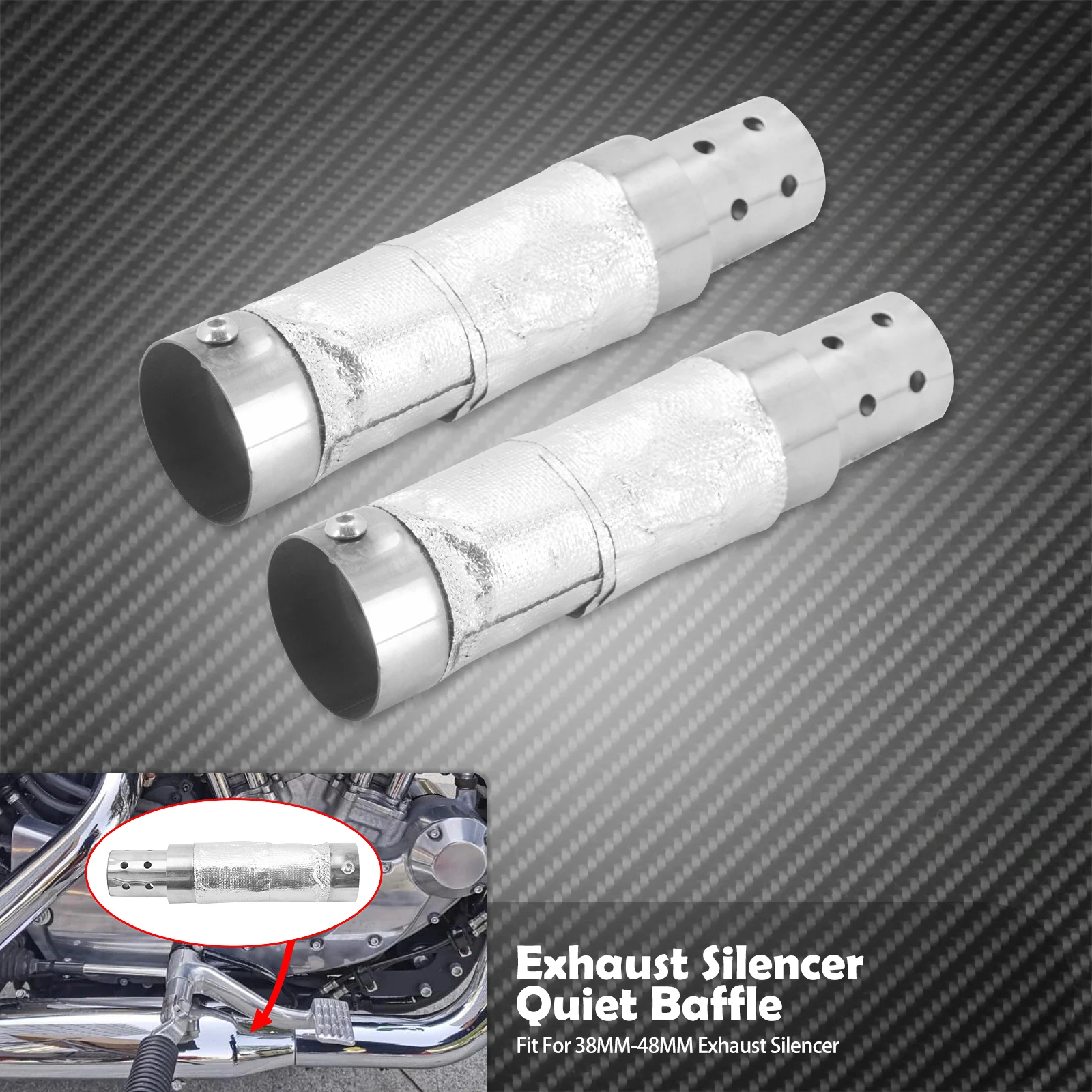 

Универсальный мотоцикл тихий перегородка выхлопная труба глушитель для Harley Sportster XL 1200 883 72 48 Touring Dyna Softail FL