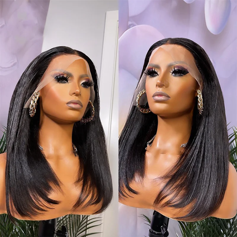 

Yaki 13x4 Lace Front Wig with 4x4 Silk Base For Black Women Kinky Straight Synthetic Wig Baby Hair Glueless Heat Temperature