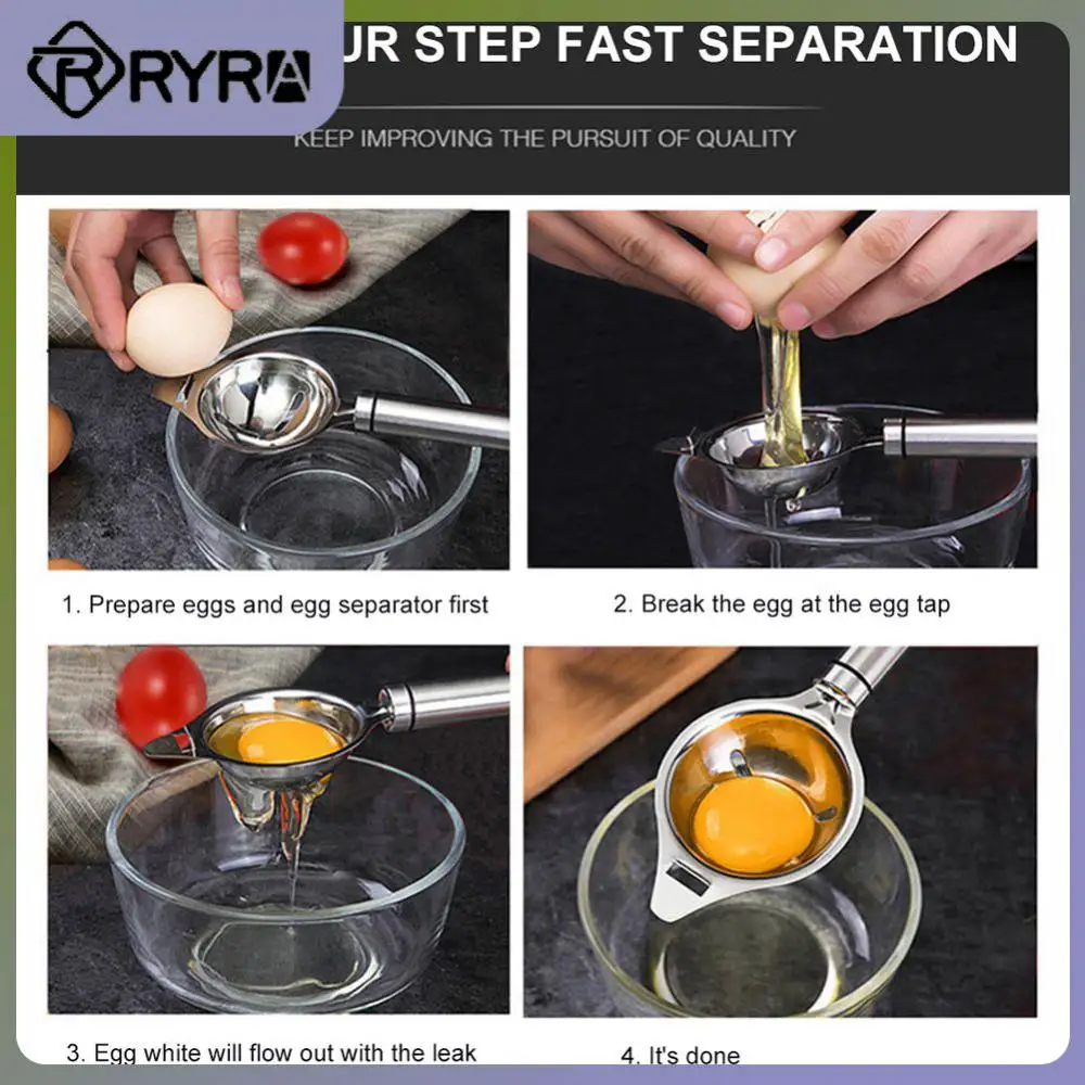 

Stainless Steel Egg White Separator Convenient Kitchen Baking Separator Tool Eggs Yolk Filter Multifunctional Kitchen Utensils