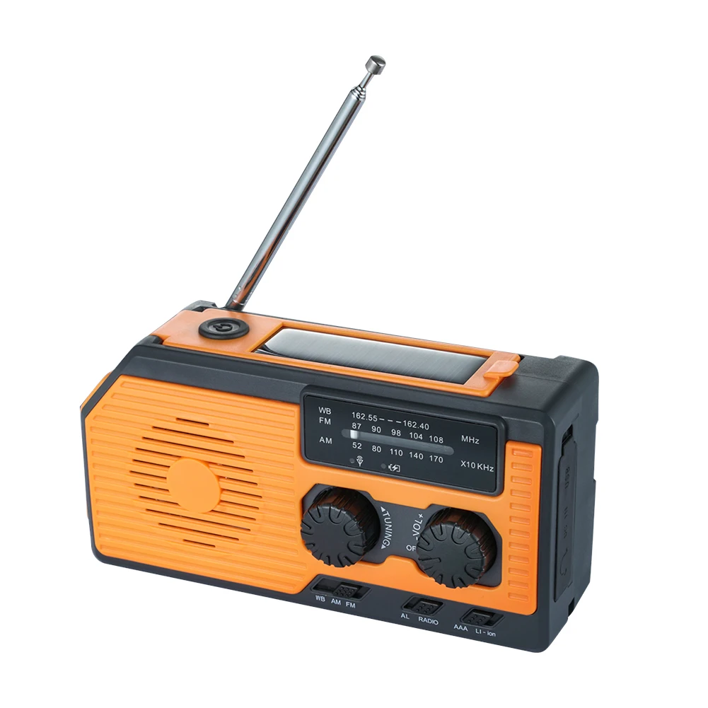 

Solar Hand Crank Radio Portable AM/FM WB NOAA Weather Radio with Emergency Flashlight & Big Power Bank Outdoor Survival Supplies
