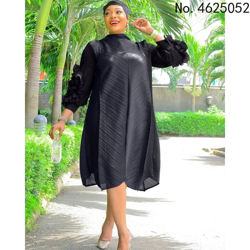 

Африканские платья для женщин с рукавами-лепестками свободного покроя женская одежда 2022 модная традиционная уличная одежда Африканское платье Kanga одежда