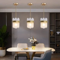 creative pendant lights luxury smoky gray white glass chandelier dining room modern decor kitchen island hanging lamp fixtures