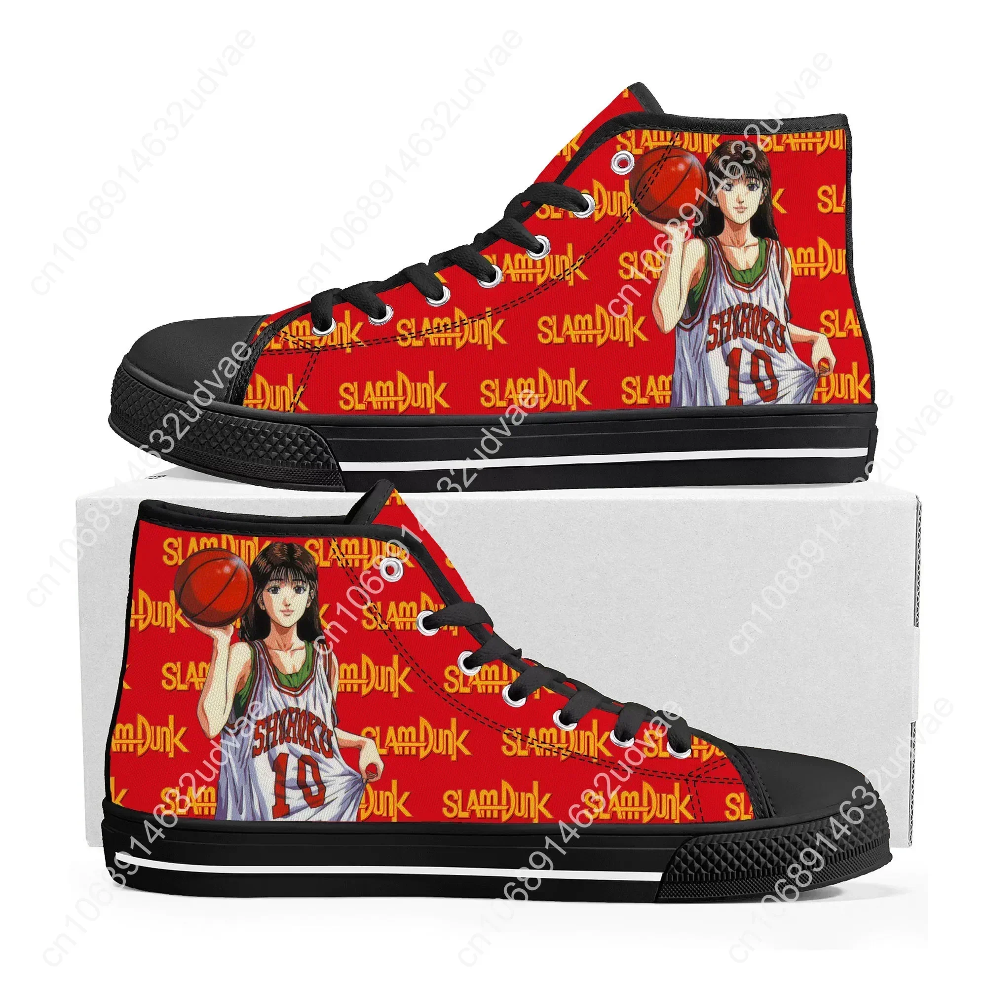 Фото S-Slam Sakuragi Hanamichi Basketball D-Dunk Высокие кроссовки Мужские и женские подростковые парусиновые кроссовки Haruko Akagi Повседневная обувь на заказ №4