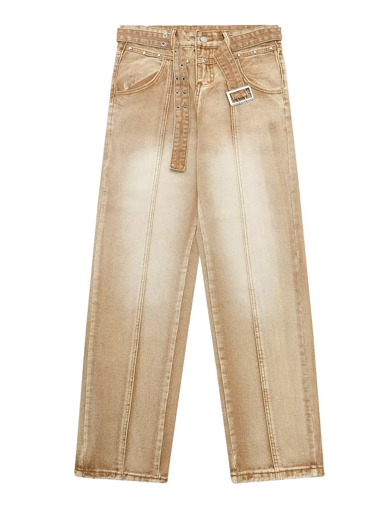 Men's Fashion Baggy Jeans Men Fashion Casual Wide Leg Jeans Men Streetwear Loose Hip Hop Straight Denim Pants Mens Trousers