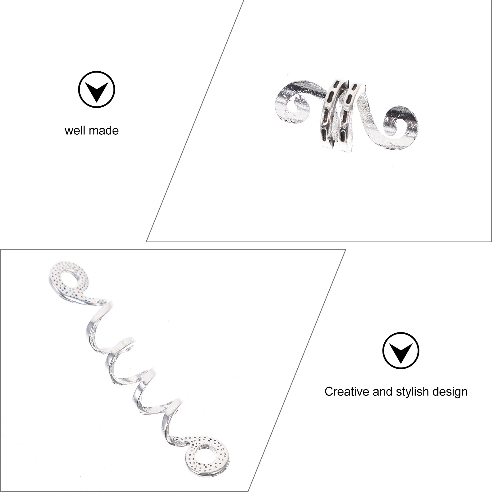 6 шт. африканские дреды аксессуары для волос косичек кольцо зажим подвески