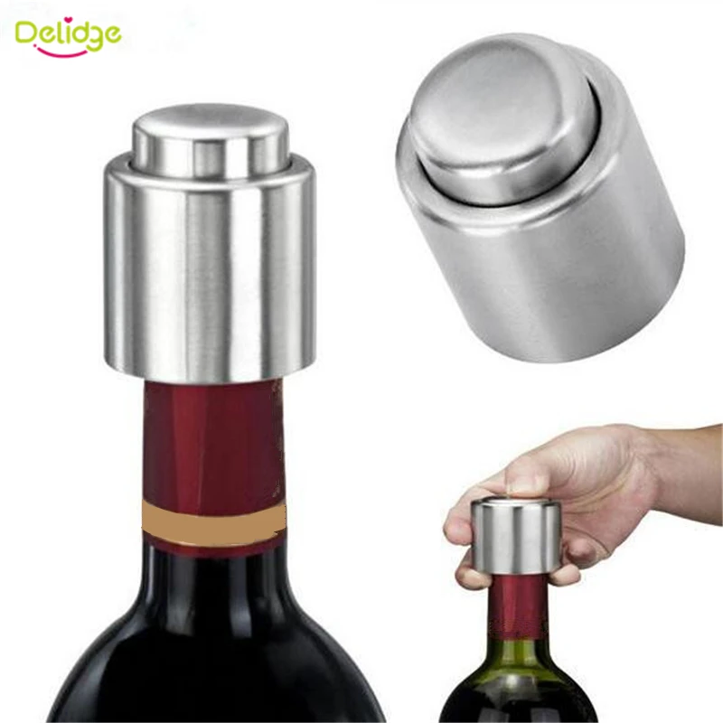 

1 PC Bottle Stopper Stainless Steel Red Wine Stopper Vacuum Sealed Red Wine Bottle Spout Liquor Flow Stopper Pour Cap
