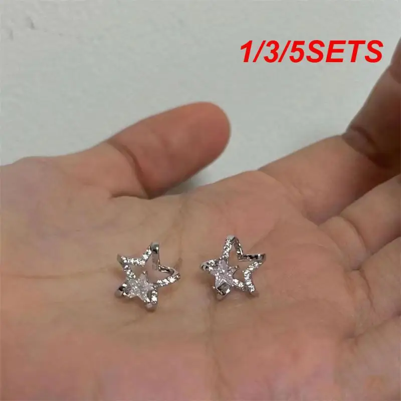 1/3/5 компл. серьги со звездами циркониевый дизайн красивые в стиле K для серебряных