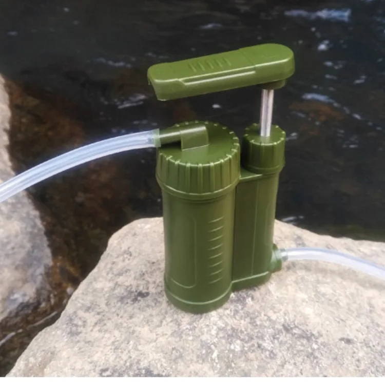 Outdoor Portable Water Purifier Camping Tour Direct Drinking Compression Pump Water Filter Emergency Survival Purification
