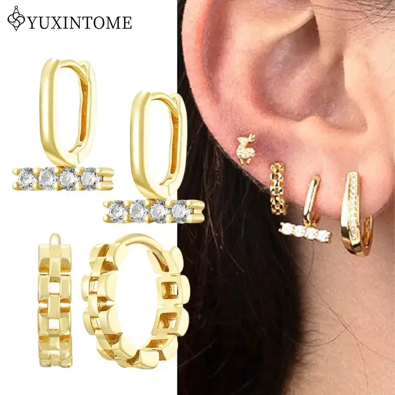 Серьги-кольца из серебра 925 пробы в форме цепочки длинные серьги-кольца с