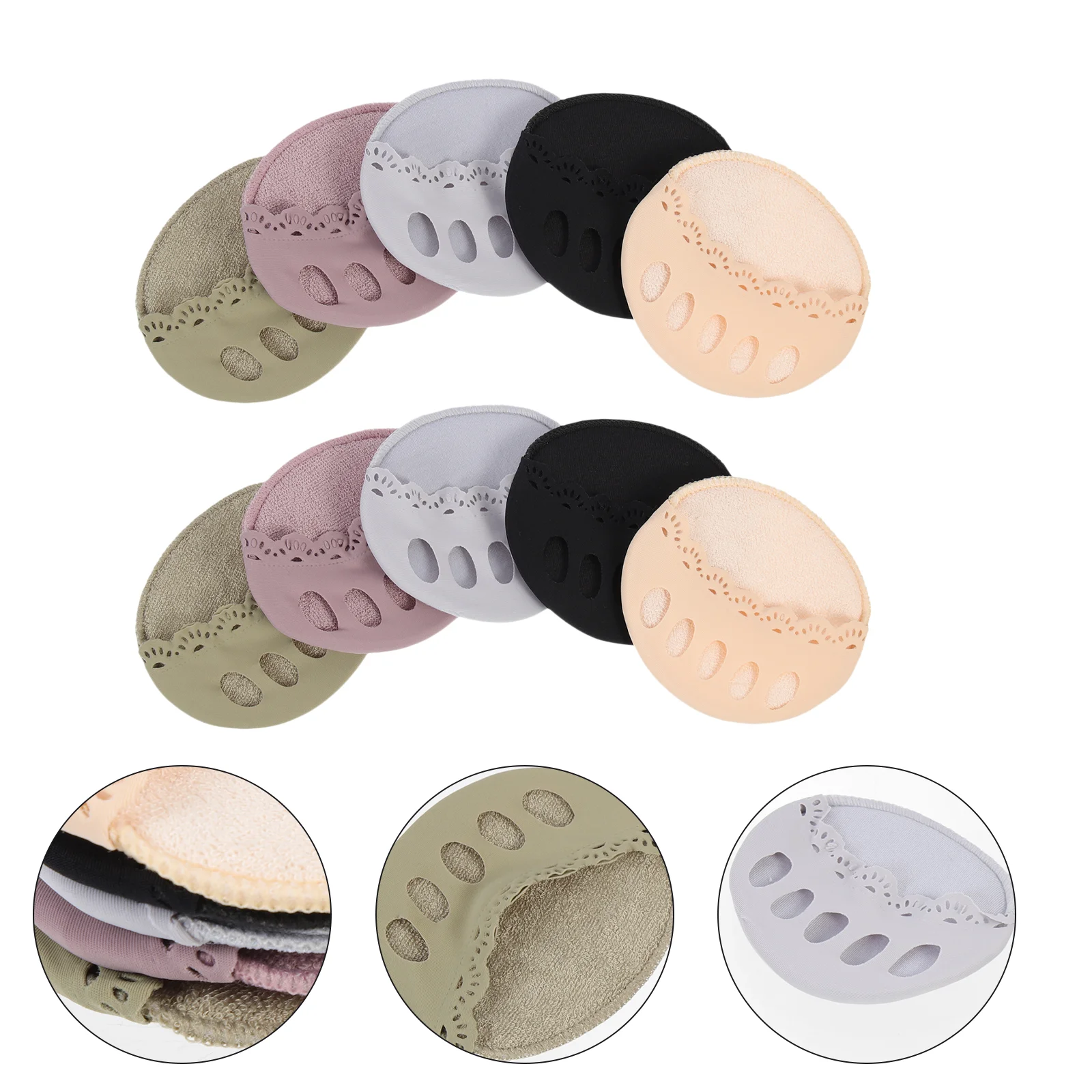 

5 Pairs Forefoot Pad Outdoor Supply Summer Pads Accessories Sock Daily Use Toe Socks Portable Metatarsal Nylon Miss Protection