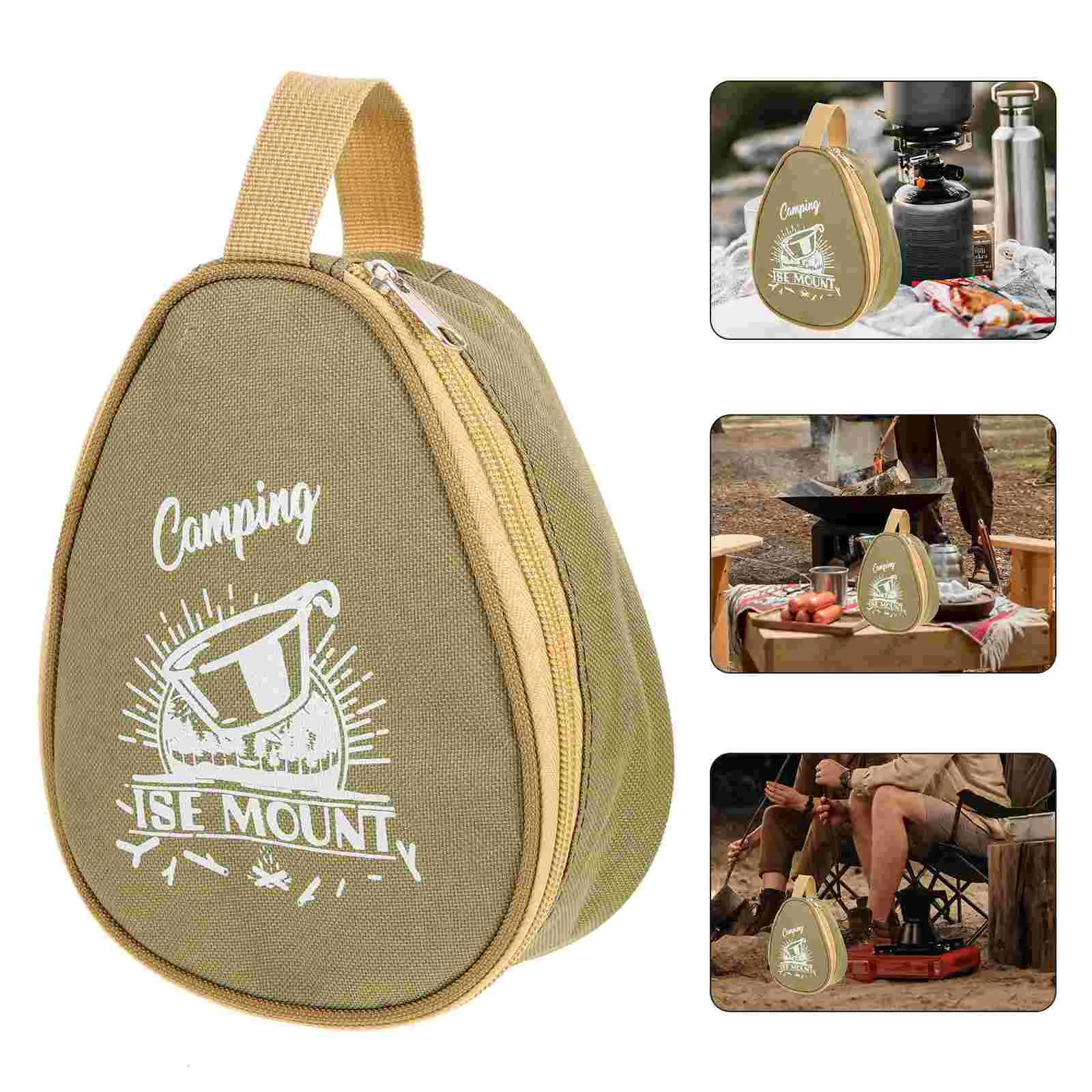 

Cutlery Storage Picnic Bowl Cup Tableware Outdoor Flatware Camping Organizer Holder Hanging Utensil Hiking Canvas Organizer，
