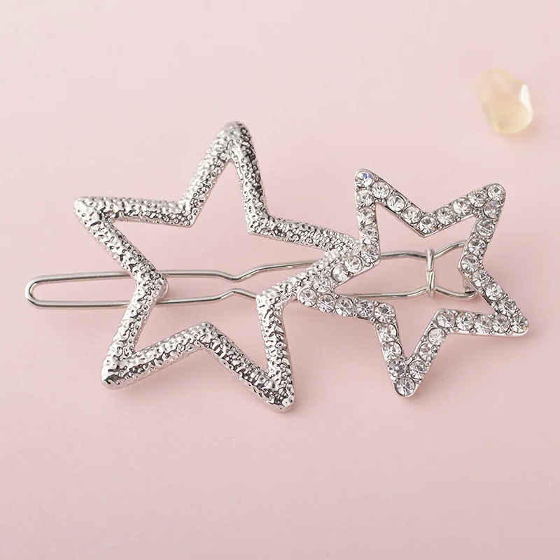

1PC Glitter Shiny Hairpins Star Rhinestone Alloy Hair Clip Personality Headwear Elegant Korean Sweet Cool DIY Hair Styling Tool