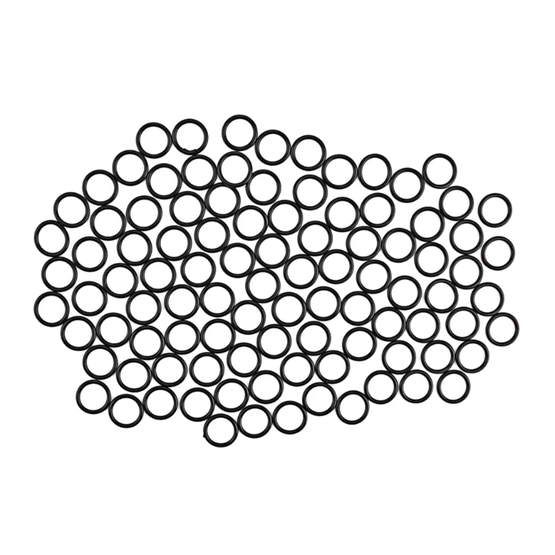 

100 Pcs Black Rubber O-Rings Washer Ring for Guitar Knob Easy to Use 448D