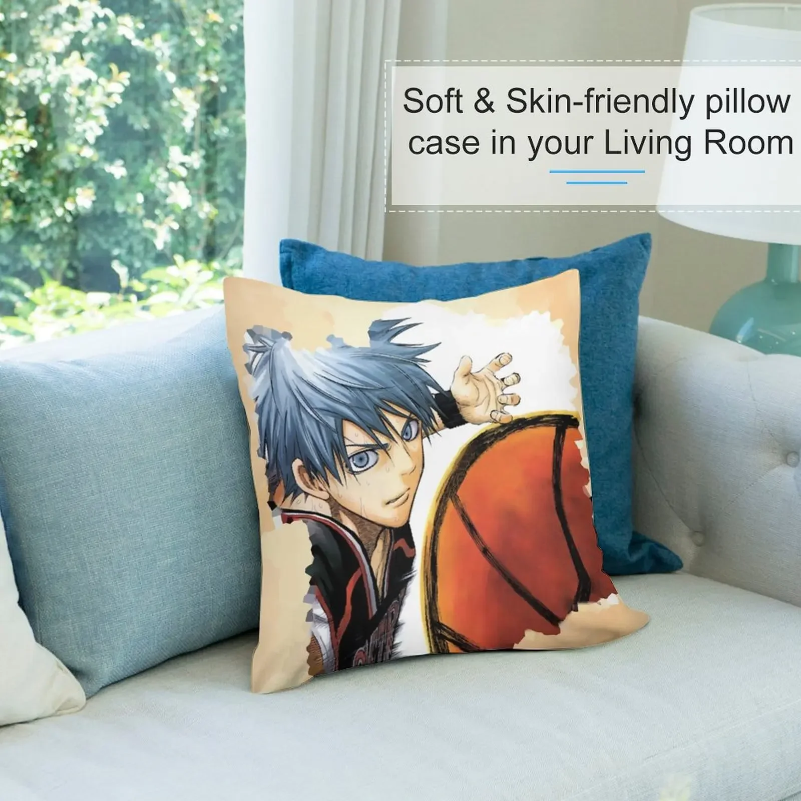 Баскетбольная подушка Kuroko's Kuroko no Basket PILLOWS &amp TOTES 1/4 BEDROOM SET: Подушка Tetsuya