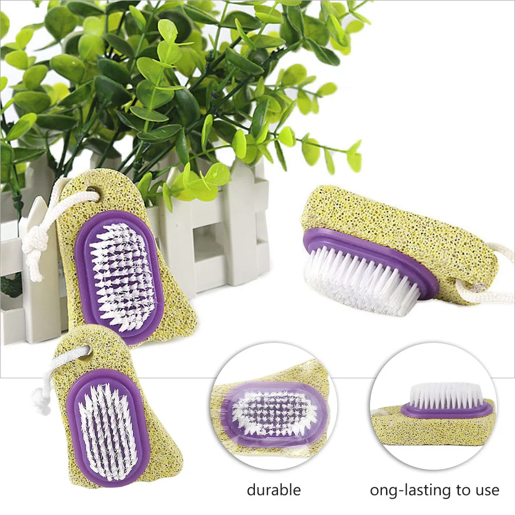 5 шт. двухсторонний пемза для удаления камней с кистью инструменты педикюра ног