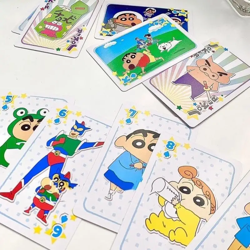 Kawaii Crayon Shin-chan Аниме Периферийные устройства Мультяшные карты Вечерние игральные