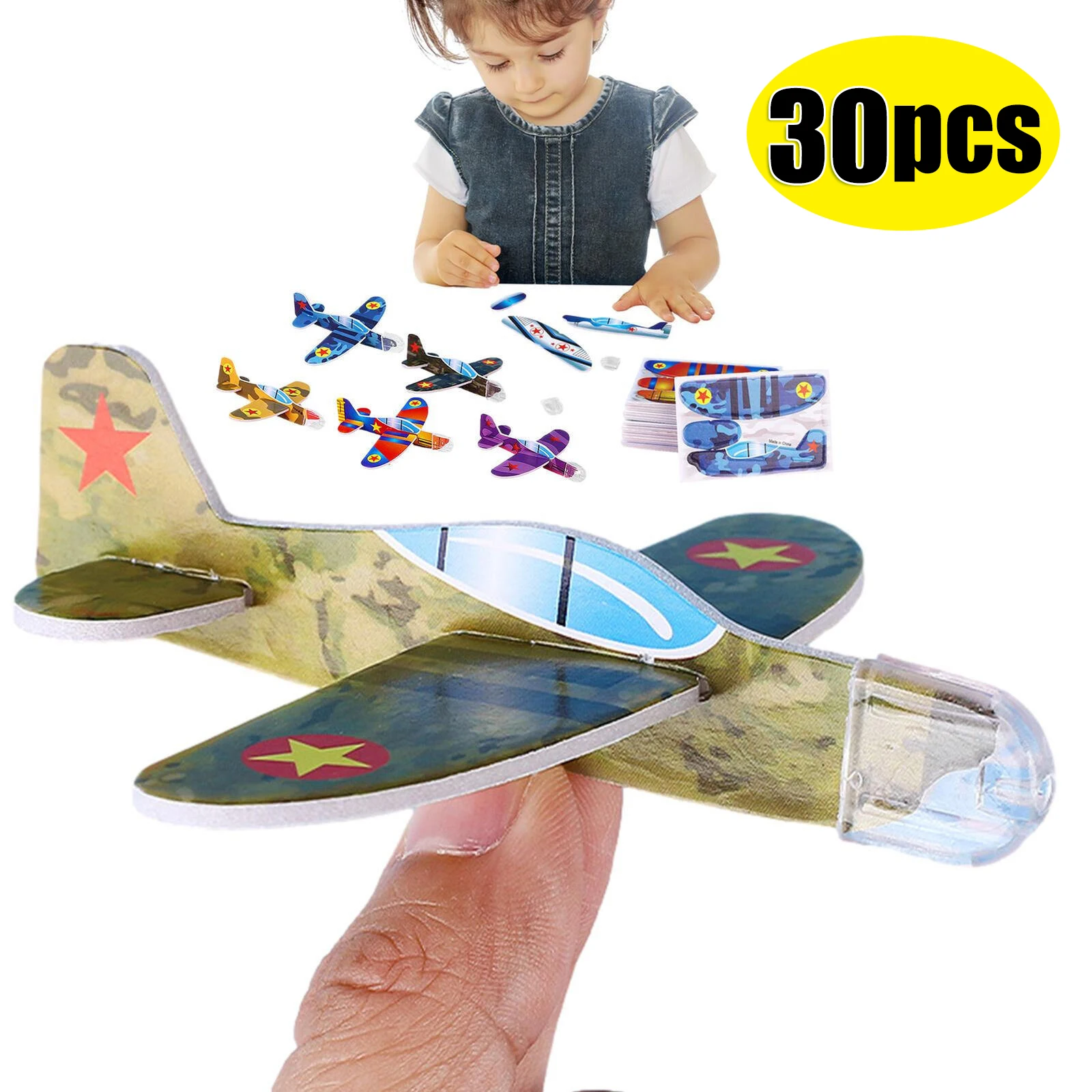 

30Pcs Wholesale Mini Foam Airplane Toy Hand Throw Flying Planes Kids Toys For Boys 2 to 4 years old