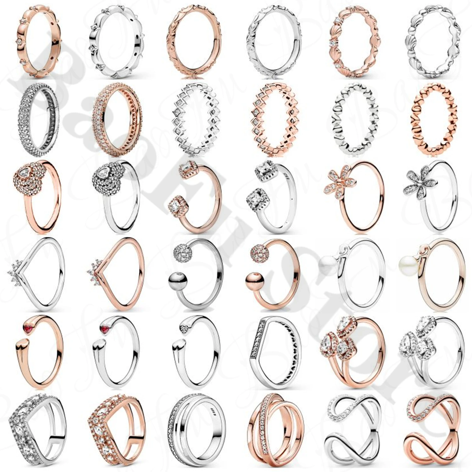 

Genuine 925 Sterling Silver Ring Shiny Retro Stripes Interwoven Love Open Love Ring Suitable for Original Women's Jewelry