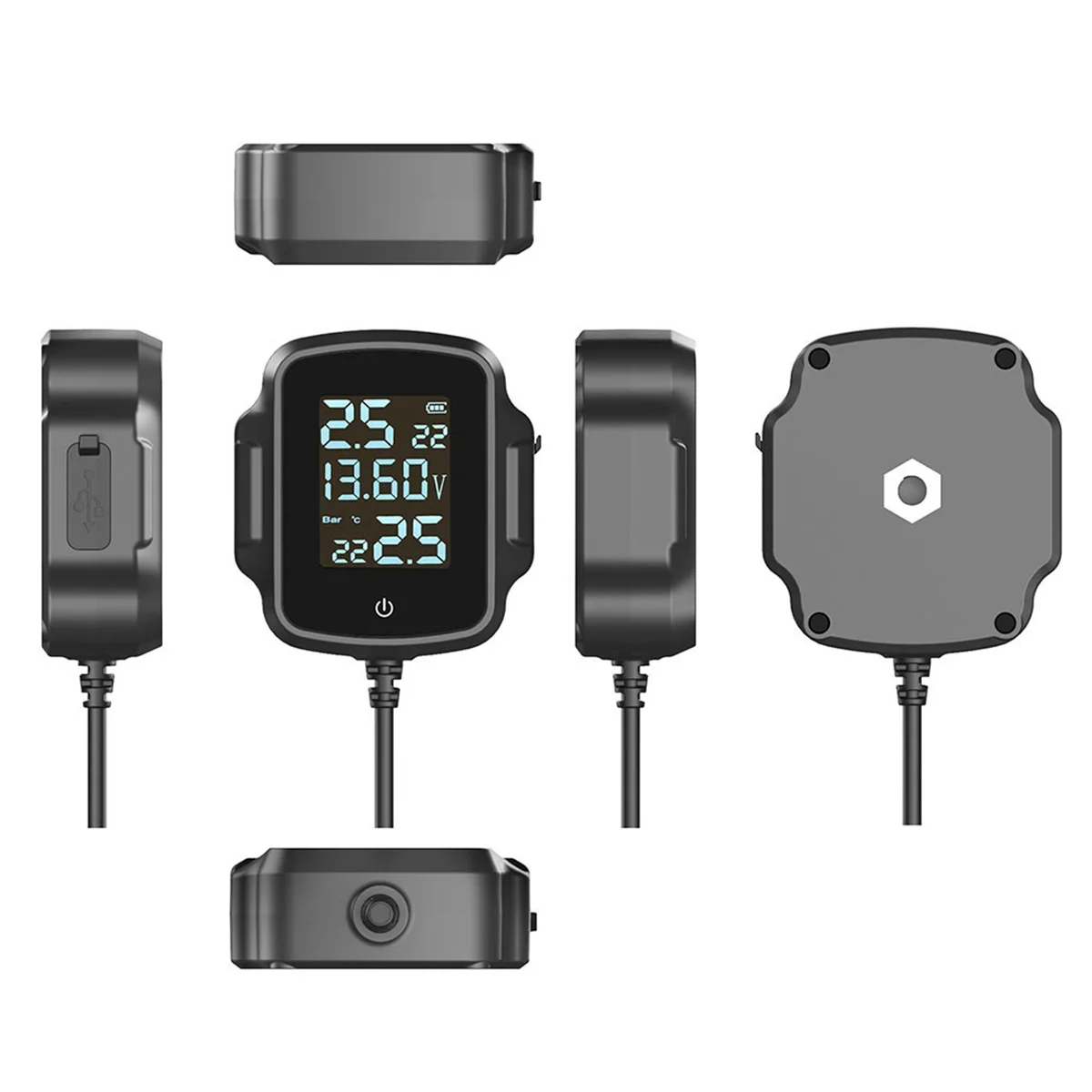 Мотоциклетная система контроля давления в шинах TPMS сигнализации температуры с