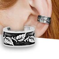 kpop earrings simple alloy earrings silver leaf plant earrings earrings wish earrings clip on statement earrings wholesale 2022