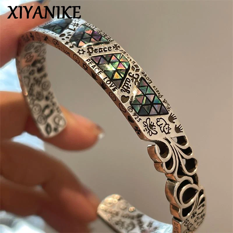 Xiyanike Браслет-манжета С Геометрическим Граффити Для Женщин