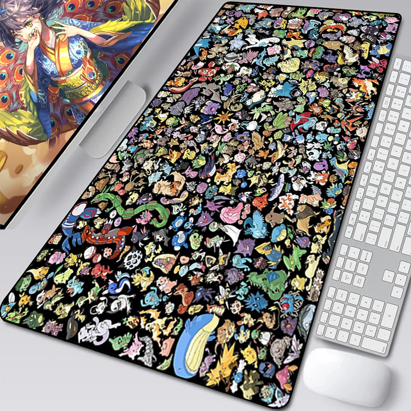Mousepad Gamer Pokemon Gaming Mouse Mat Anime Pad Pc Accessories Laptops Pads Laptop Mause Large Keyboard Non-slip Rubber Xxl