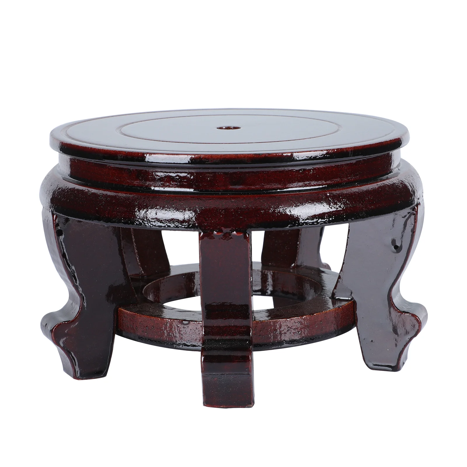 

Flower Pot Wooden Base Jar Rack Serving Tray Vase Versatile Desktop Stand Plants Fish Tank