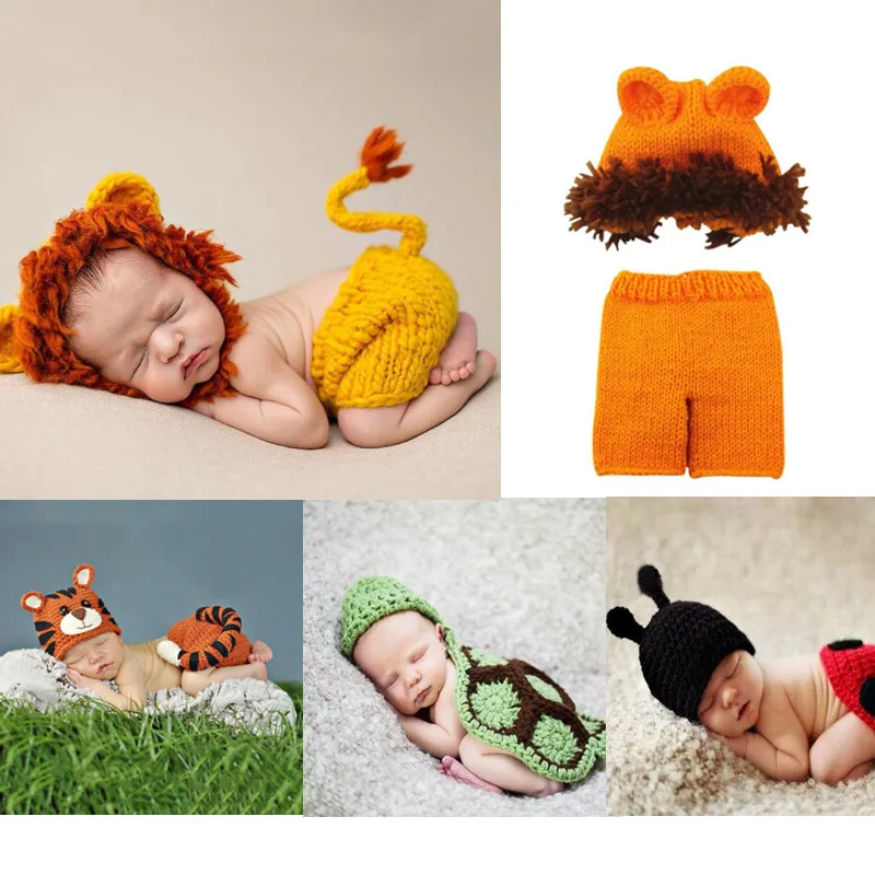 

7 видов детских костюмов для фотосессии, милые животные, вязаные крючком костюмы, аксессуары для новорожденных, реквизит для фотосъемки