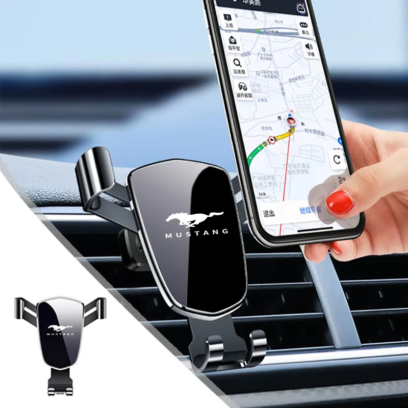 

Car Phone Holder Air Vent Gravity Car Phone Clip Mobile Phone Holder Car Accessories for Ford Mustang Shelby GT 350 500 Cobra