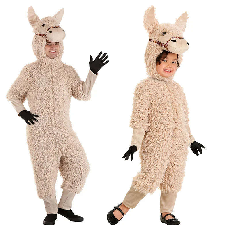 

Halloween Cosplay Adult Kids Animals Llamas Costume Alpacas Costume Llama Jumpsuit Baby Alpacos Jumpsuit Clothing