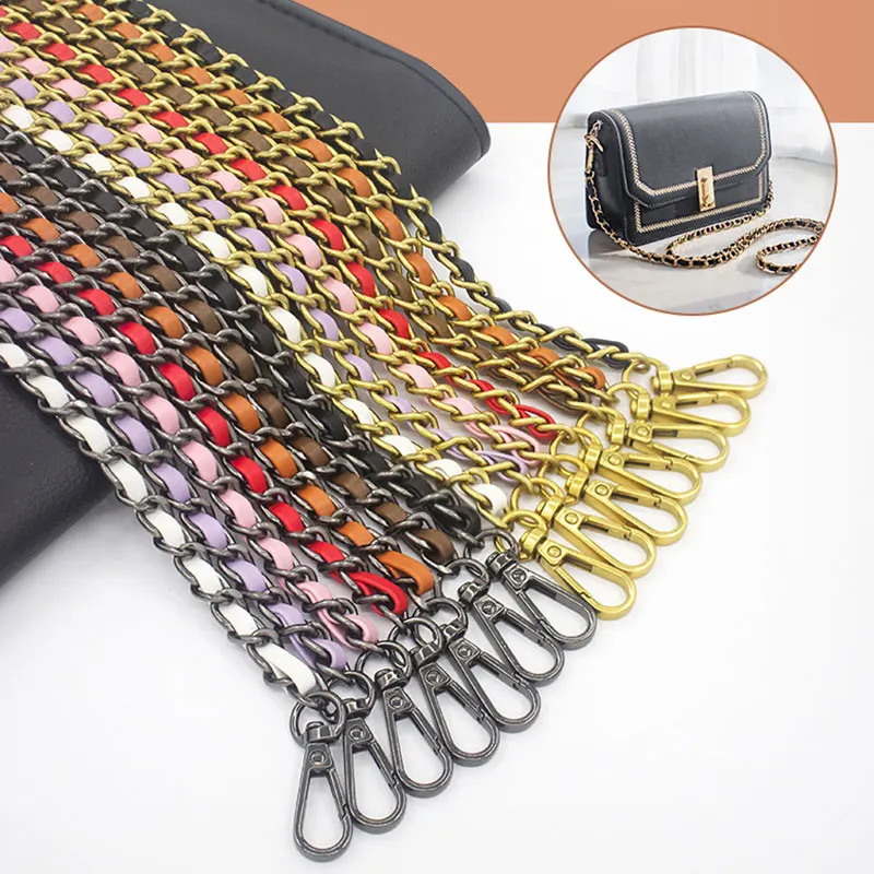 

New 120cm Handbag Metal Chains Shoulder Bag Strap DIY Purse Chain Bag Handles Bag Accessories Chain replaced Bag Spare Parts