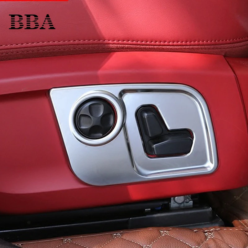

Углеродное волокно, хромированный стиль для Maserati Levante ghifp Quattroporte, Боковая кнопка регулировки сиденья, отделка панели, крышка, автомобильные ...