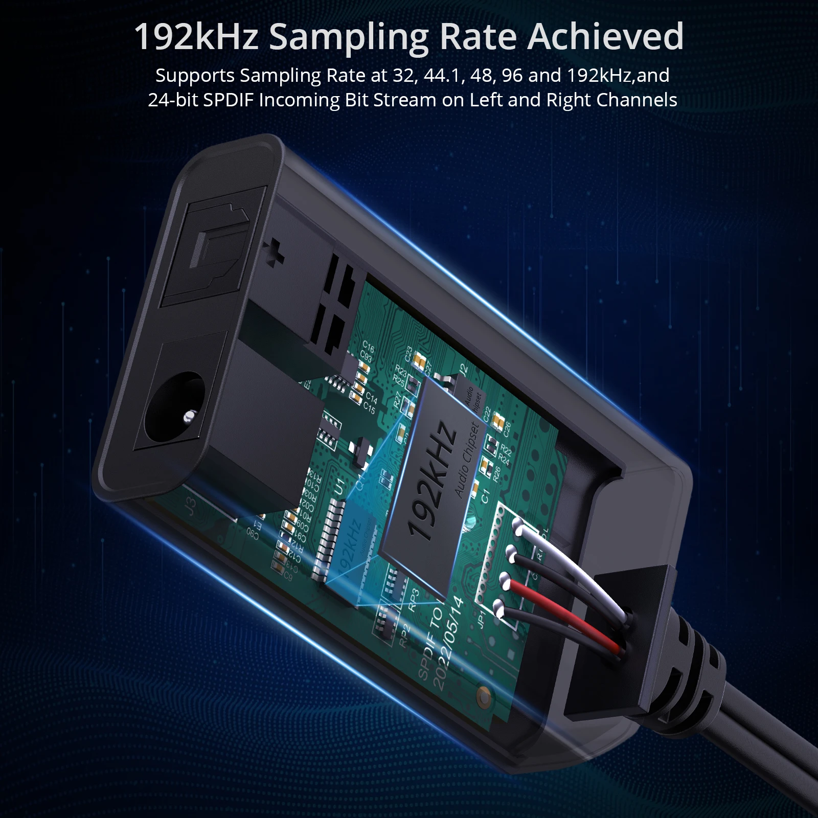 Конвертер AUTOUTLET 192 кГц 24 бит DAC оптический SPDIF Toslink в RCA аналоговый аудио адаптер