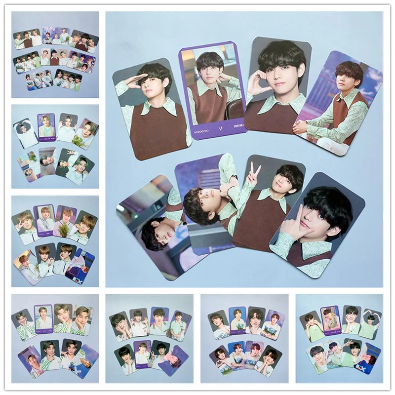 

KPOP bangtan boys 8th Anniversary SOWOOZOO Photo Cards Personal Collection Cards High Quality Photo Cards Postcards Gifts JK JIN