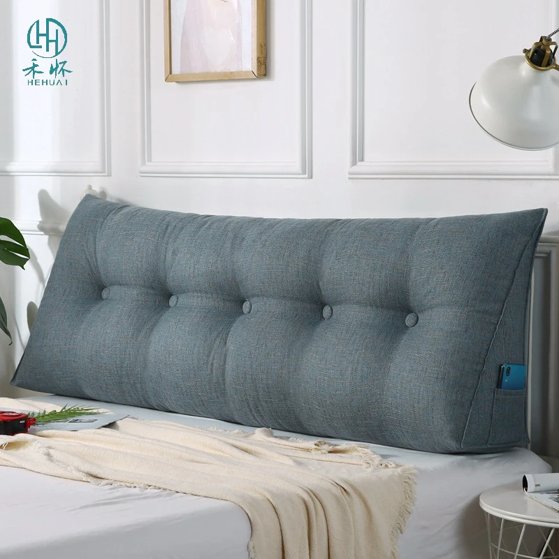 

Super Soft Home Bedroom Triangle Bedside Filling Cushion Removable Washable Sofa Bed Back Support Tatami Wedge Pillow Cojines