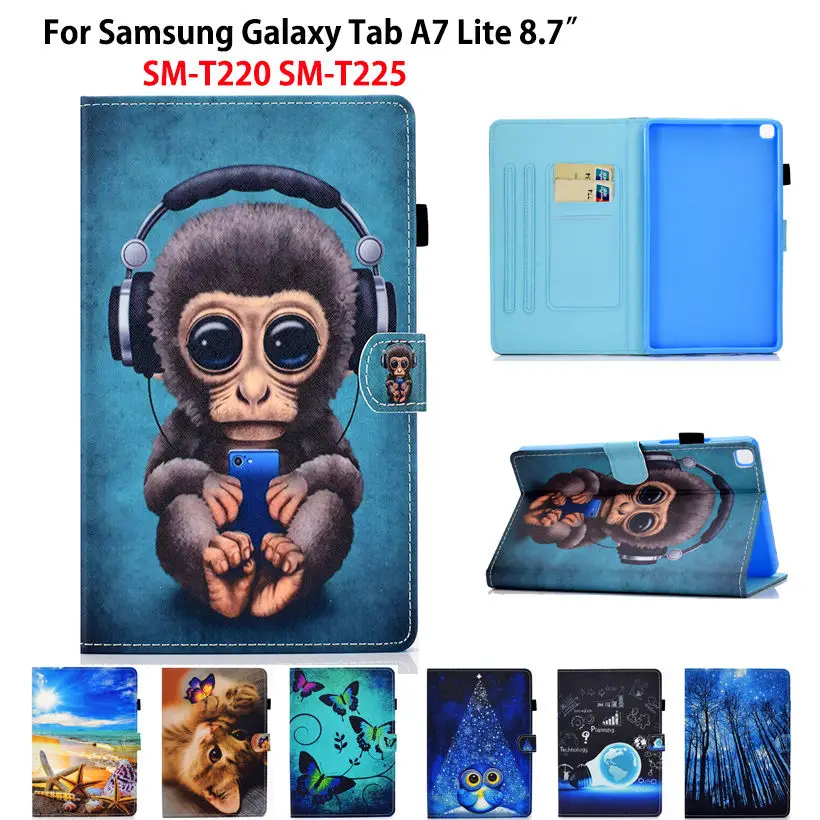 

Милый чехол с рисунком для Samsung Galaxy Tab A7 Lite, чехол для Samsung Tab SM-T220, 8,7 дюйма, мягкая задняя крышка из ТПУ для планшета