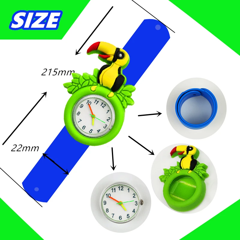 Детские Модные Наручные Часы С Героями Мультфильмов Мягкий Силиконовый Ремешок