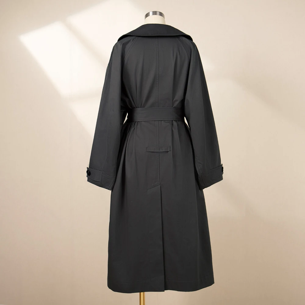 Женское пальто из смеси хлопка Y2k корсет с поясом темперамент элегантное