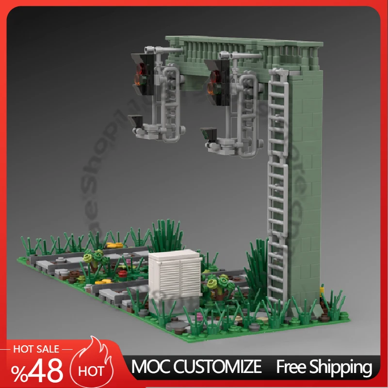 Фото Набор для сборки сигнального моста (542 детали), модульный конструктор MOC, креативный дизайн, развивающая игрушка для мальчиков, подарок на праздник №1