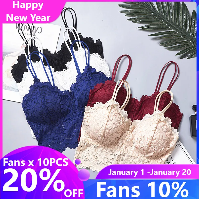 

2022 NEW Women Anti-sweat Shockproof Sports Bra Breathable Lace Bras Sexy Sport Bra Yoga Top Running Fitness Workout Sport Top