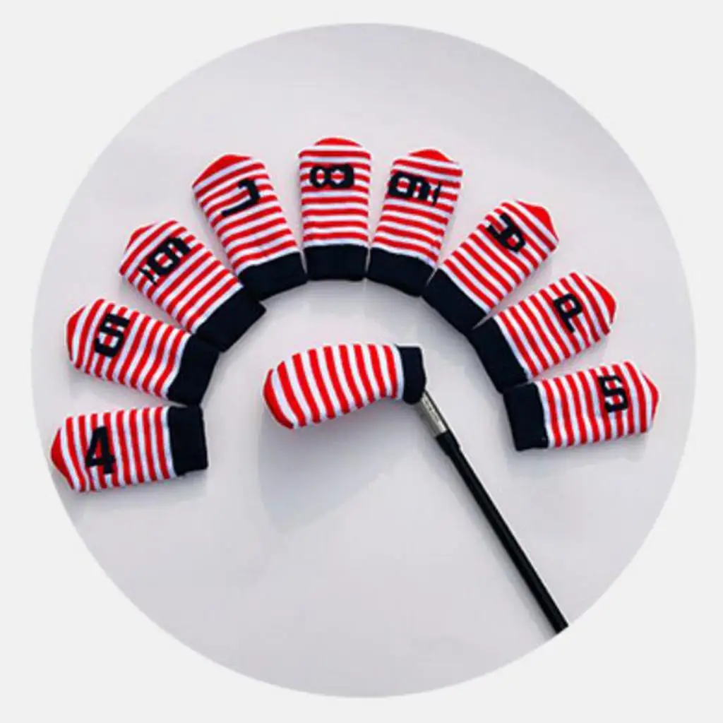 10 чехлов для гольф-клуба с номером бирки 7 8 9 AW SW PW