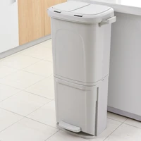 wet dry separation garbage can pedal storage large 2 layers trash can save space kitchen household waste bin