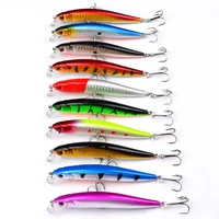 10pcs minnow fishing lures wobbler hard baits crankbait abs artificial lure for bass pike fishing tackle