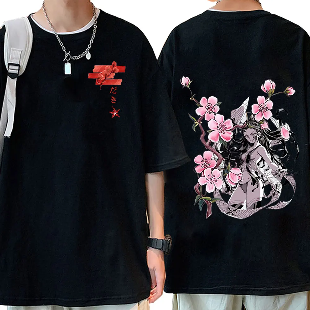 

Футболка Мужская/женская с коротким рукавом, повседневная хлопковая рубашка в стиле оверсайз, с принтом аниме «рассекающий демонов», в стил...